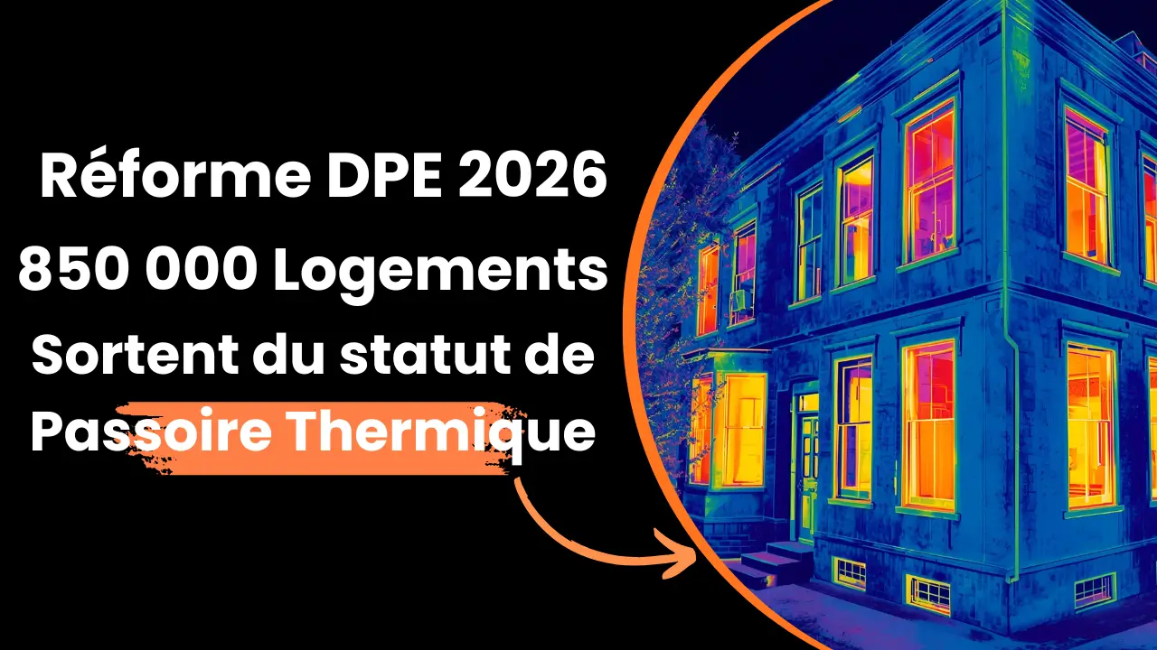 Lire la suite à propos de l’article Réforme DPE 2026 : 850 000 logements sortent du statut de Passoire Thermique